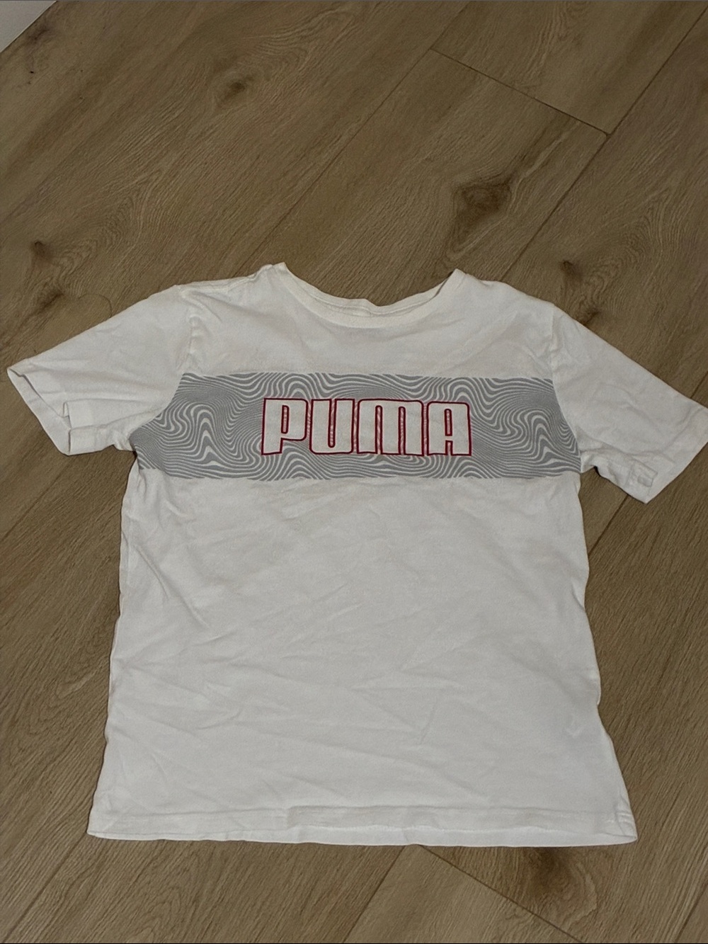 Puma White Kids Graphic Logo Tee